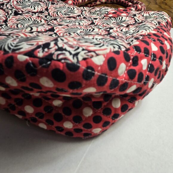 Laura Ashley Quilt Cloth Shoulder Bag Purse with Keychain Magnetic Closure - Picture 3 of 11